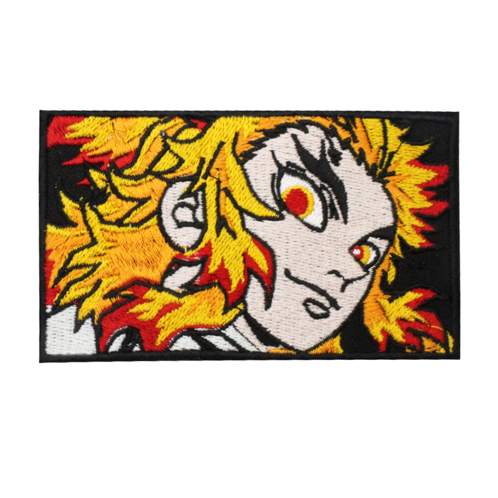 Rengoku Kyojuro Bordado Hierro En Parche Anime Velcro Regalo